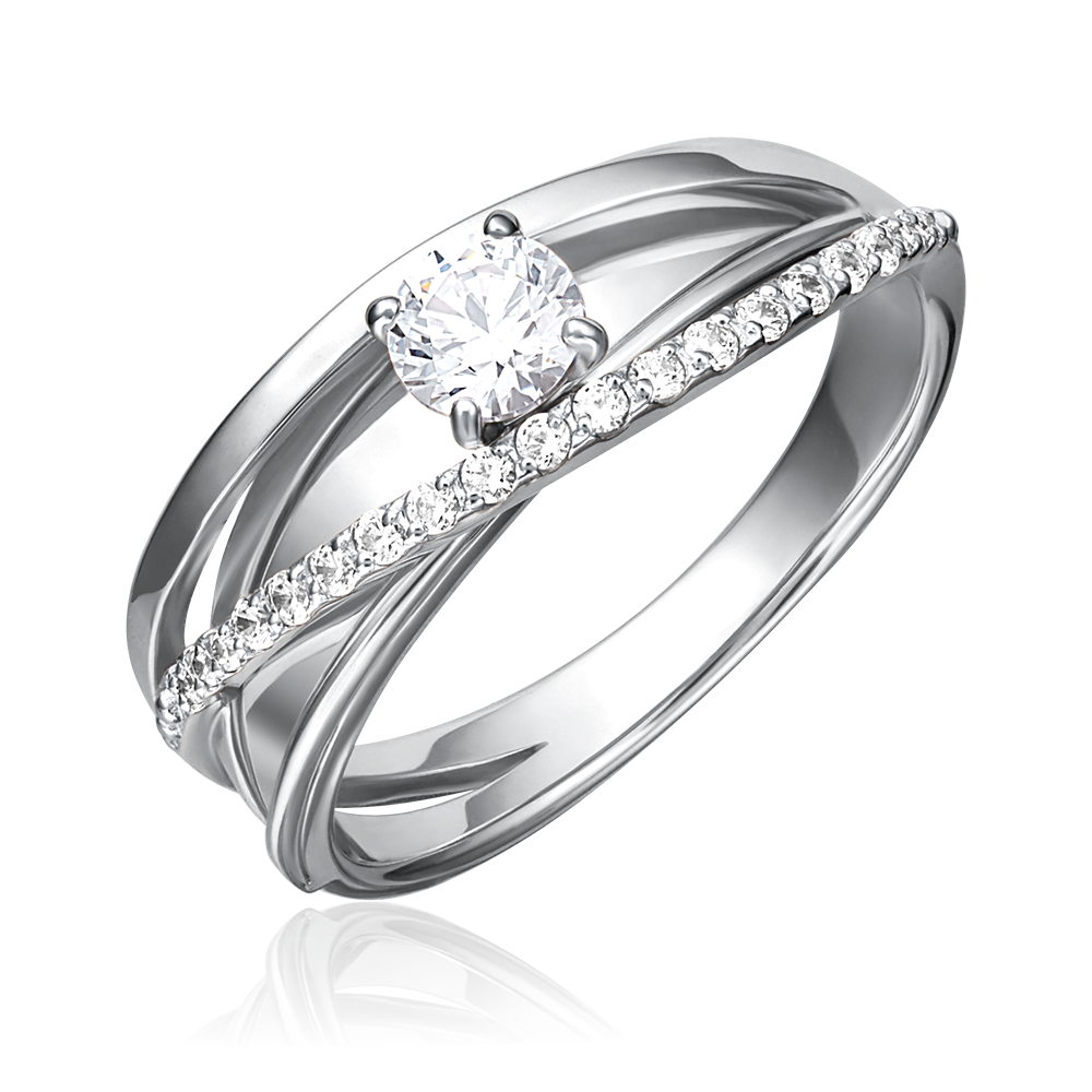 Кольцо из белого золота с фианитами 01-5210-00-501-1120-67