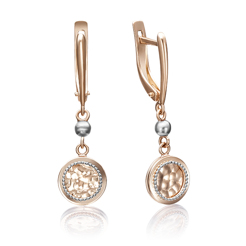 Серьги с английским замком из красного золота 02-4173-00-000-1110-65