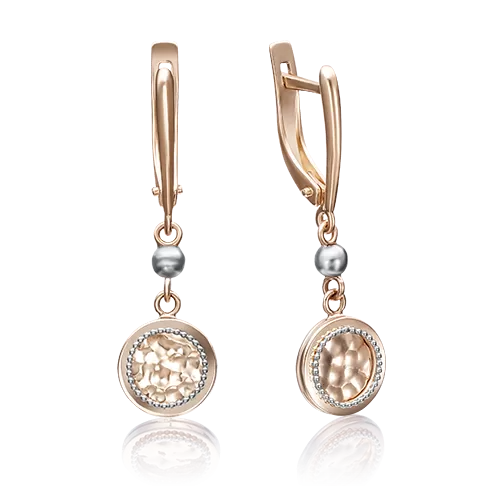 Серьги с английским замком из красного золота 02-4173-00-000-1110-65