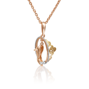 Подвеска «Королева» из комбинированного золота 03-2894-00-000-1113