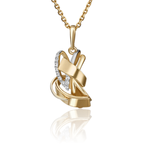 Подвеска из комбинированного золота с фианитами 03-2886-00-401-1121-65