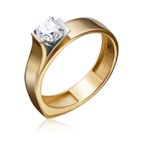Кольцо из комбинированного золота с фианитом 01-5181-01-501-1121-67