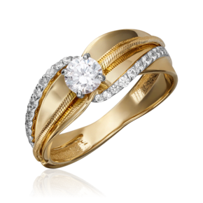 Кольцо из комбинированного золота с фианитами 01-5189-00-501-1121-67