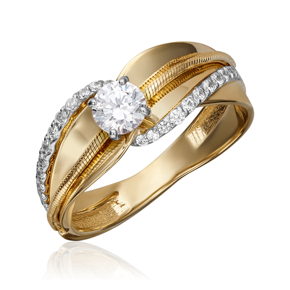 Кольцо из комбинированного золота с фианитами 01-5189-00-501-1121-67