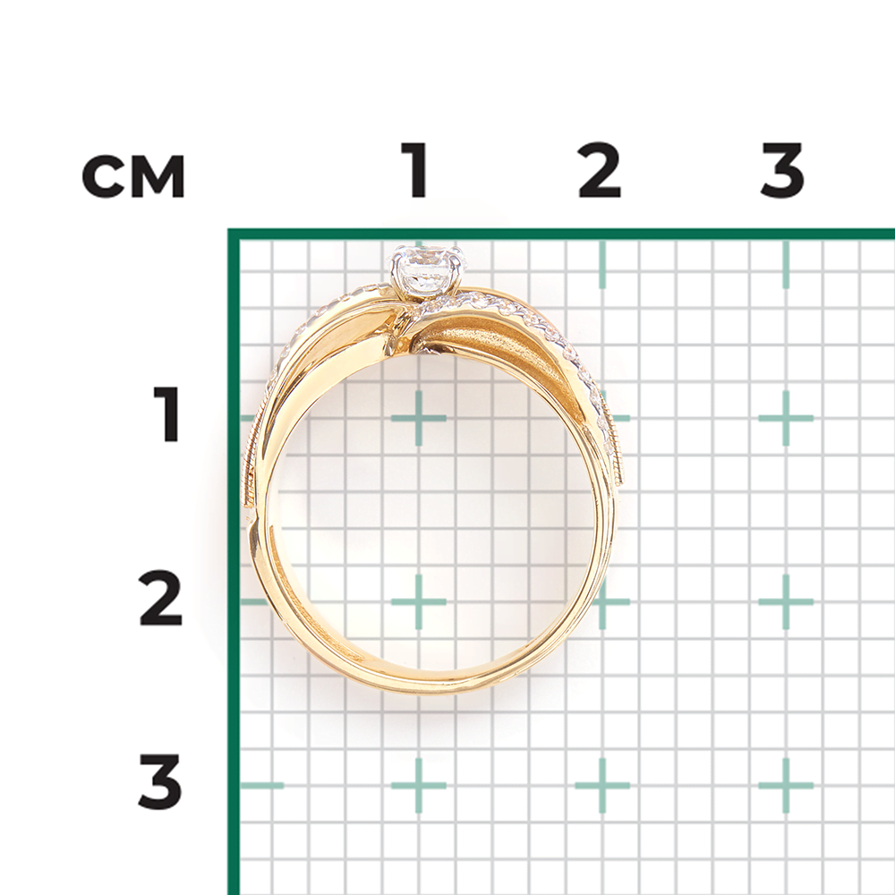 Кольцо из комбинированного золота с фианитами 01-5189-00-501-1121-67