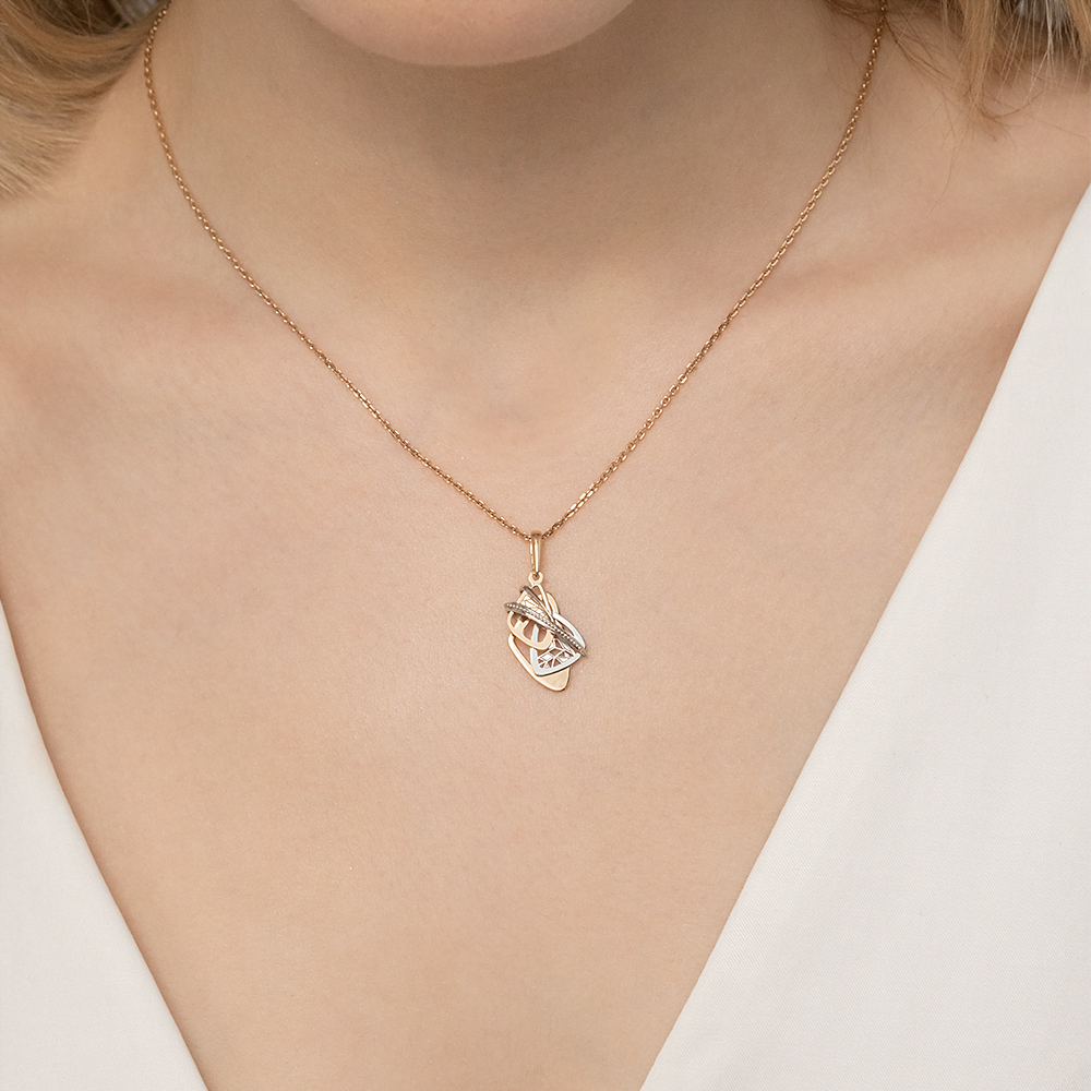 Подвеска из комбинированного золота 03-2895-00-000-1111-65