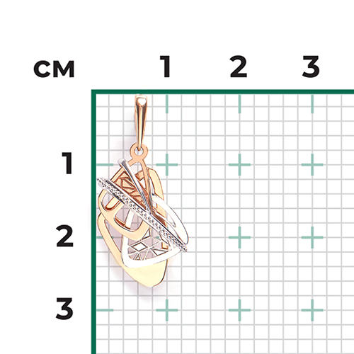 Подвеска из комбинированного золота 03-2895-00-000-1111-65