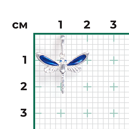 Подвеска «Стрекоза» из серебра с эмалью 03-3205-01-000-0200-71