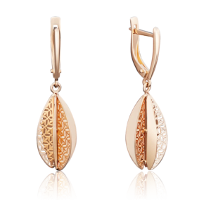 Серьги с английским замком из красного золота 02-3796-00-000-1110-48