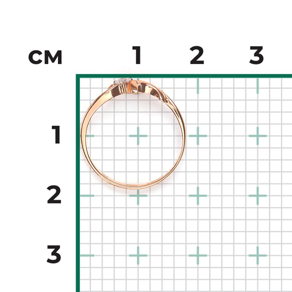 Кольцо из красного золота с бриллиантами 01-0875-00-101-1110-30