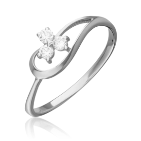 Кольцо из белого золота с бриллиантами 01-0876-00-101-1120-30