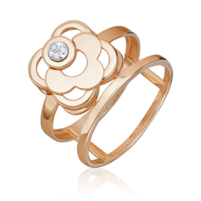 Кольцо из комбинированного золота с бриллиантами 01-5615-00-101-1111