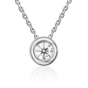 Подвеска-бегунок из белого золота с фианитом 03-0319-00-501-1120-38