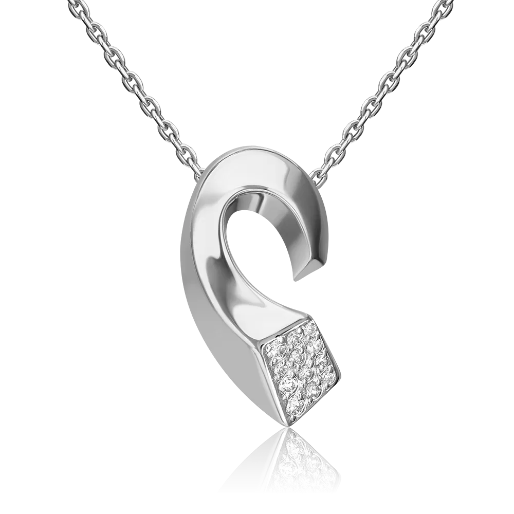 Подвеска из серебра с фианитами 03-3401-00-401-0200