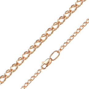 Цепь из красного золота с алмазной гранью (плетение «Двойной ромб») 21-0303-035-1110-17