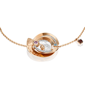 Браслет «Парад планет» из комбинированного золота с миксом камней 05-0675-00-712-1111-76