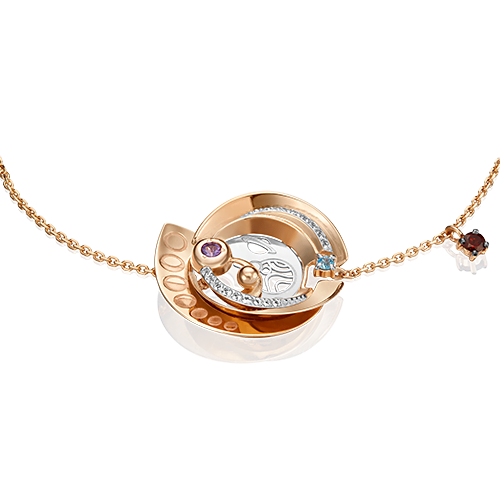 Браслет «Парад планет» из комбинированного золота с миксом камней 05-0675-00-712-1111-76