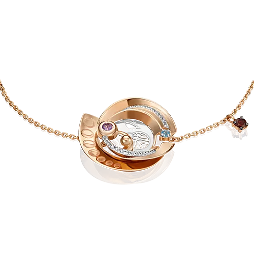 Браслет «Парад планет» из комбинированного золота с миксом камней 05-0675-00-712-1111-76