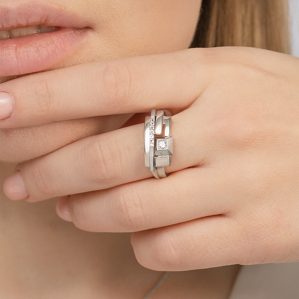 Кольцо из белого золота с натуральными топазами white 01-5621-00-201-1120