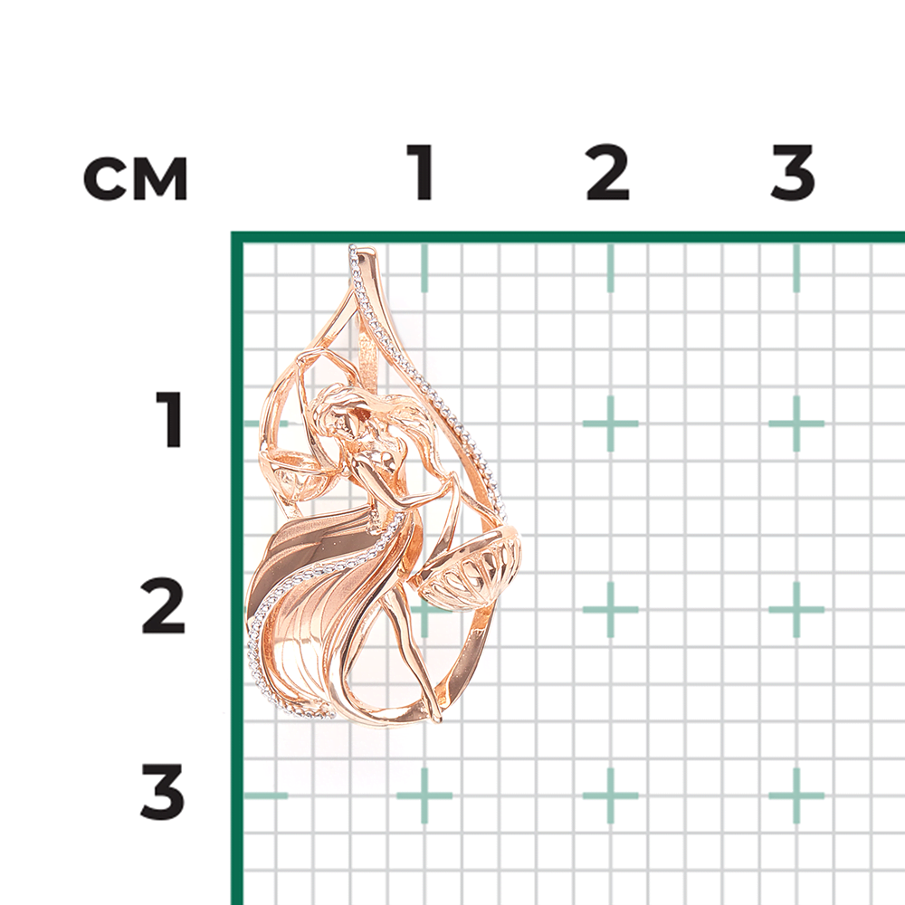 Подвеска «Знак зодиака Весы» из комбинированного золота 03-2814-06-000-1111-48