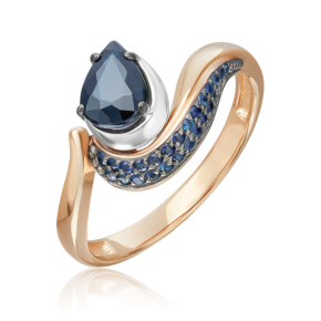 Кольцо из комбинированного золота с сапфирами 01-5734-00-102-1111