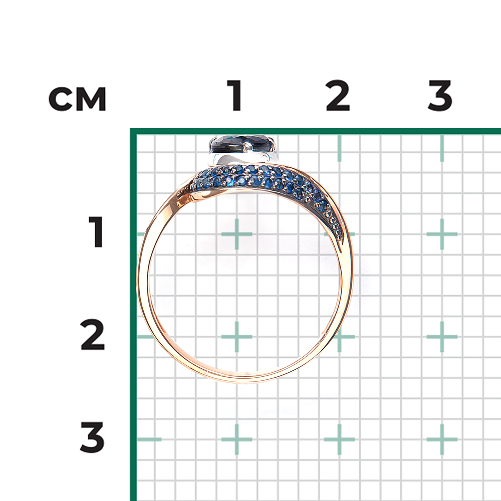 Кольцо из комбинированного золота с сапфирами 01-5734-00-102-1111