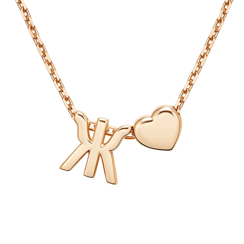 Колье «Буква Ж» из красного золота 07-0279-Ж-000-1110