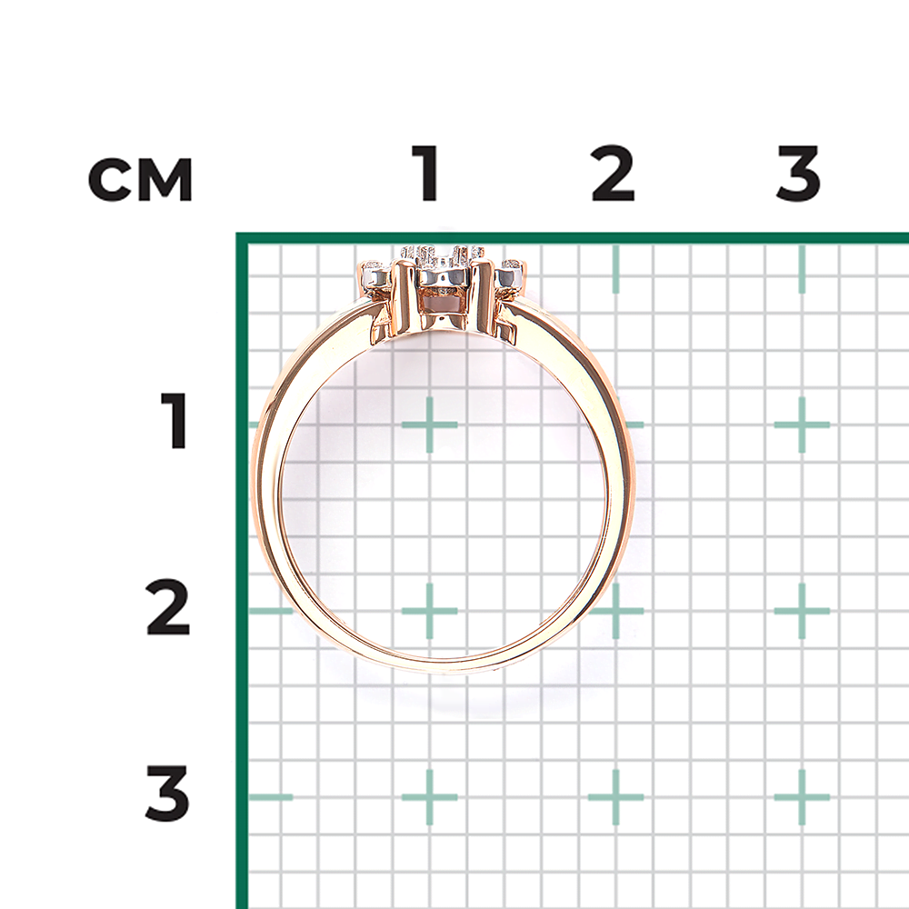 Кольцо из комбинированного золота с бриллиантами 01-5737-00-101-1111