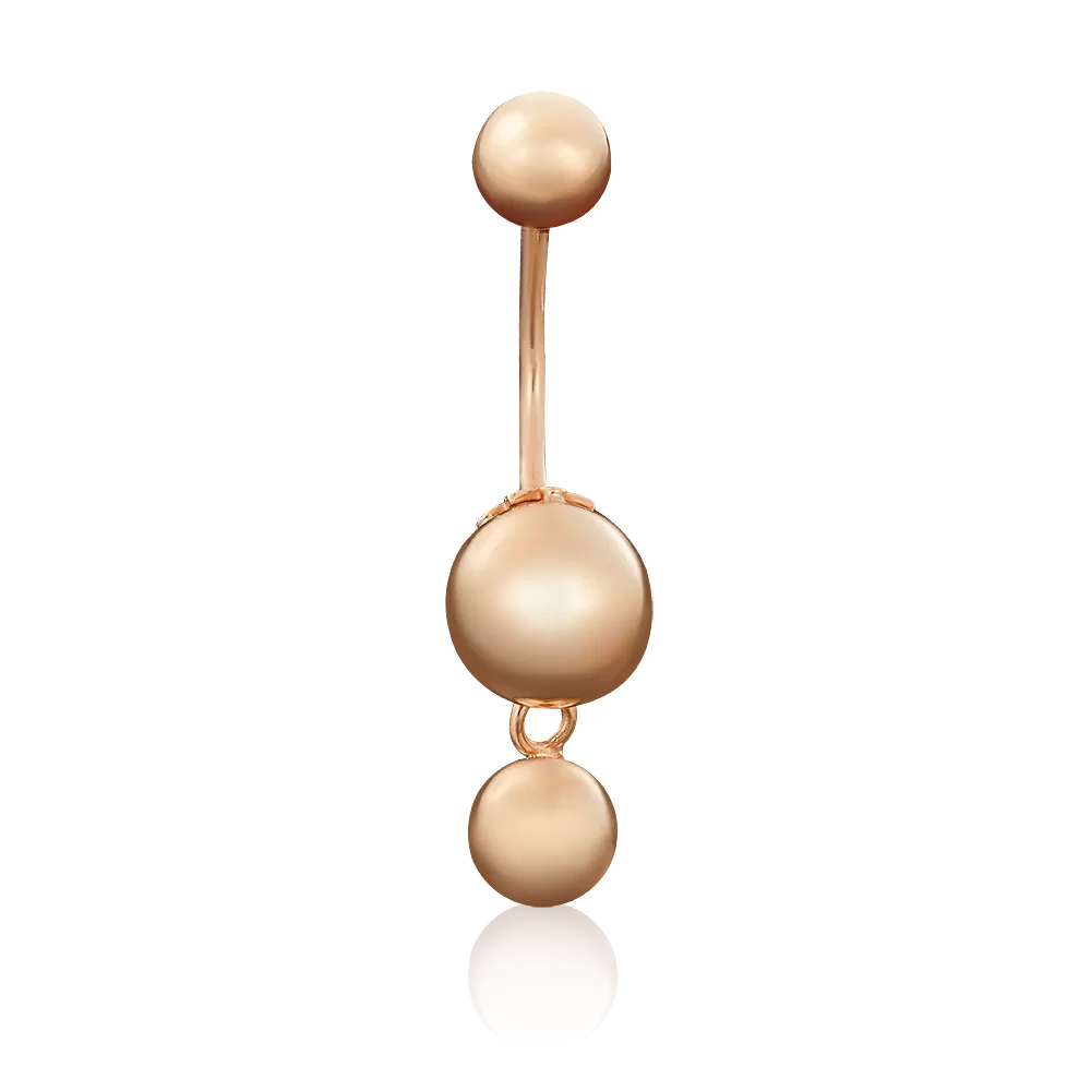 Пирсинг в пупок из красного золота 06-3309-00-000-1110-01