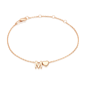 Браслет «Буква М» из красного золота 05-0858-М-000-1110