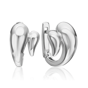 Серьги «Грация» с английским замком из серебра 02-4953-00-000-0200