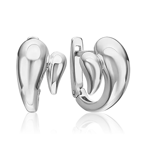 Серьги «Грация» с английским замком из серебра 02-4953-00-000-0200