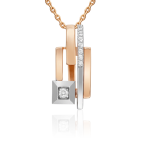 Подвеска из комбинированного золота с натуральными топазами white 03-3378-00-201-1111