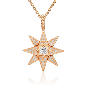 Подвеска «Роза ветров» из красного золота с фианитами 03-3650-00-401-1110