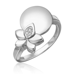 Кольцо из белого золота с бриллиантами