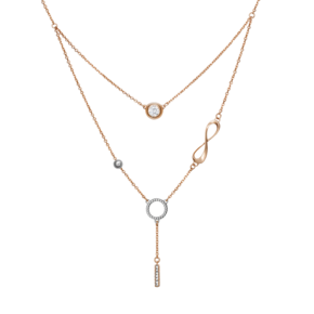 Колье из комбинированного золота с фианитом 07-0211-00-401-1111