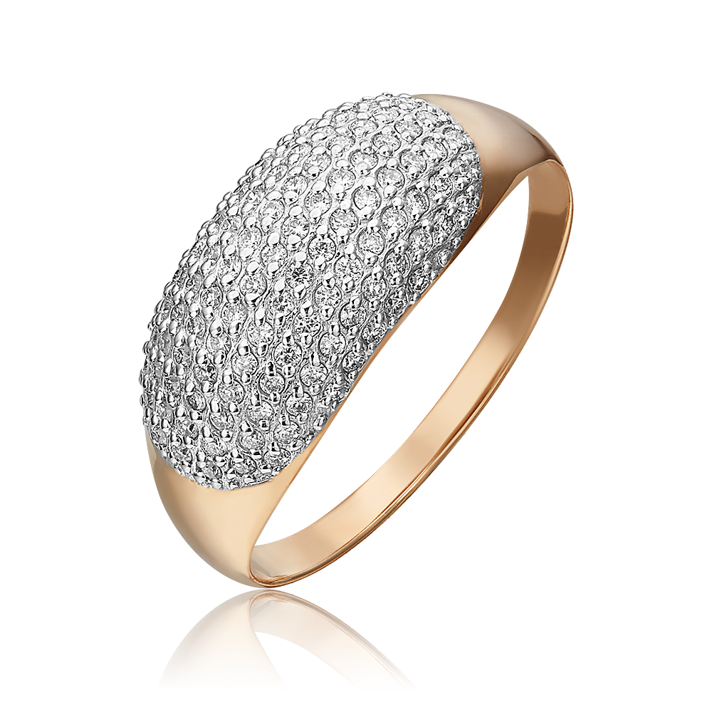 Кольцо из красного золота с бриллиантами 01-5508-00-101-1110-30