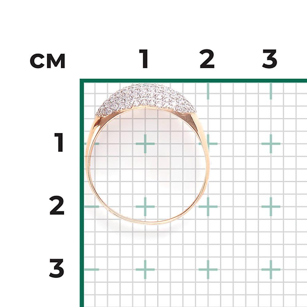 Кольцо из красного золота с бриллиантами 01-5508-00-101-1110-30