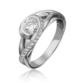 Кольцо из белого золота с фианитами 01-5420-00-501-1120-38