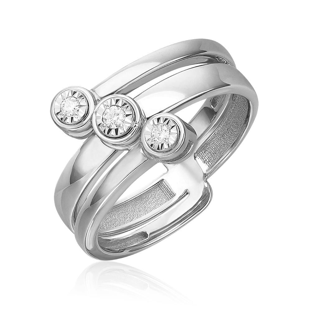 Кольцо из белого золота с бриллиантами 01-5740-00-101-1120