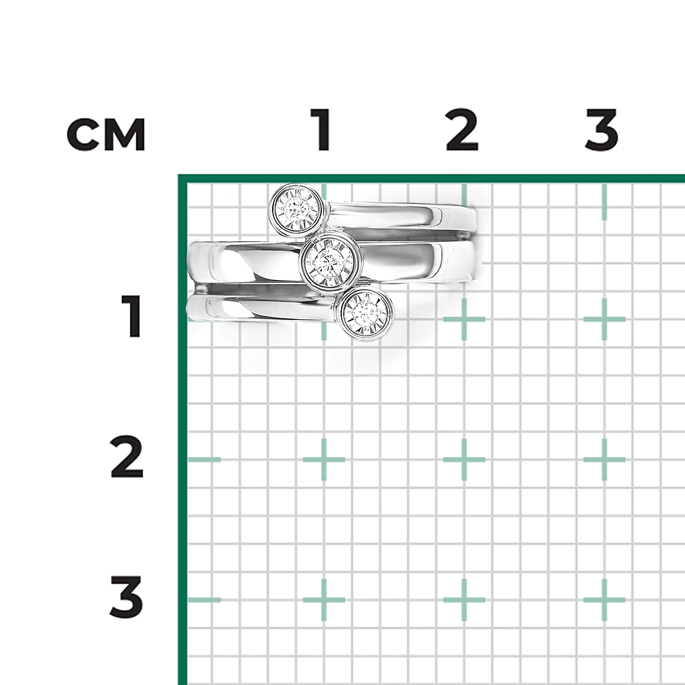Кольцо из белого золота с бриллиантами 01-5740-00-101-1120