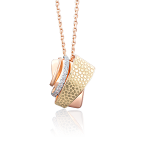 Подвеска из комбинированного золота с фианитами 03-2665-00-401-1113-59