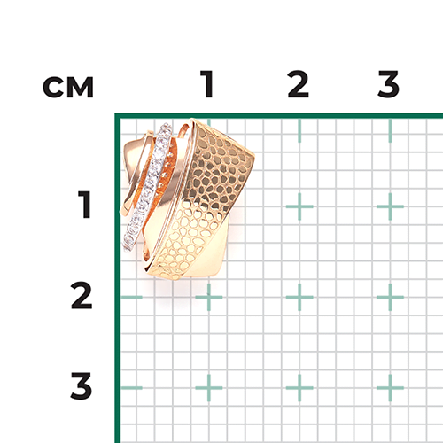 Подвеска из комбинированного золота с фианитами 03-2665-00-401-1113-59