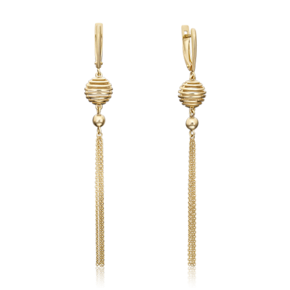 Серьги с английским замком из лимонного золота 02-4459-00-000-1130-64