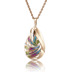 Подвеска из красного золота с эмалью 03-2786-00-000-1110-59