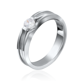Кольцо из белого золота с фианитом 01-5190-00-501-1120-38