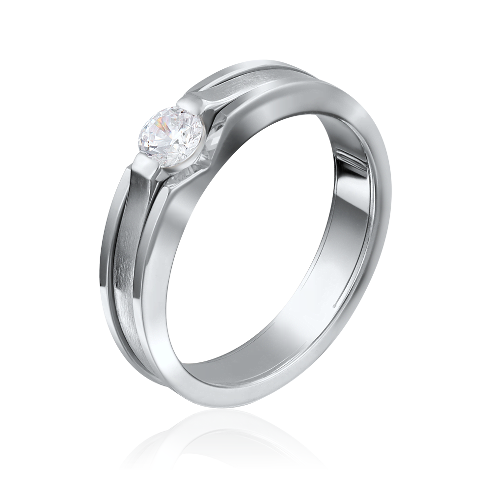 Кольцо из белого золота с фианитом 01-5190-00-501-1120-38