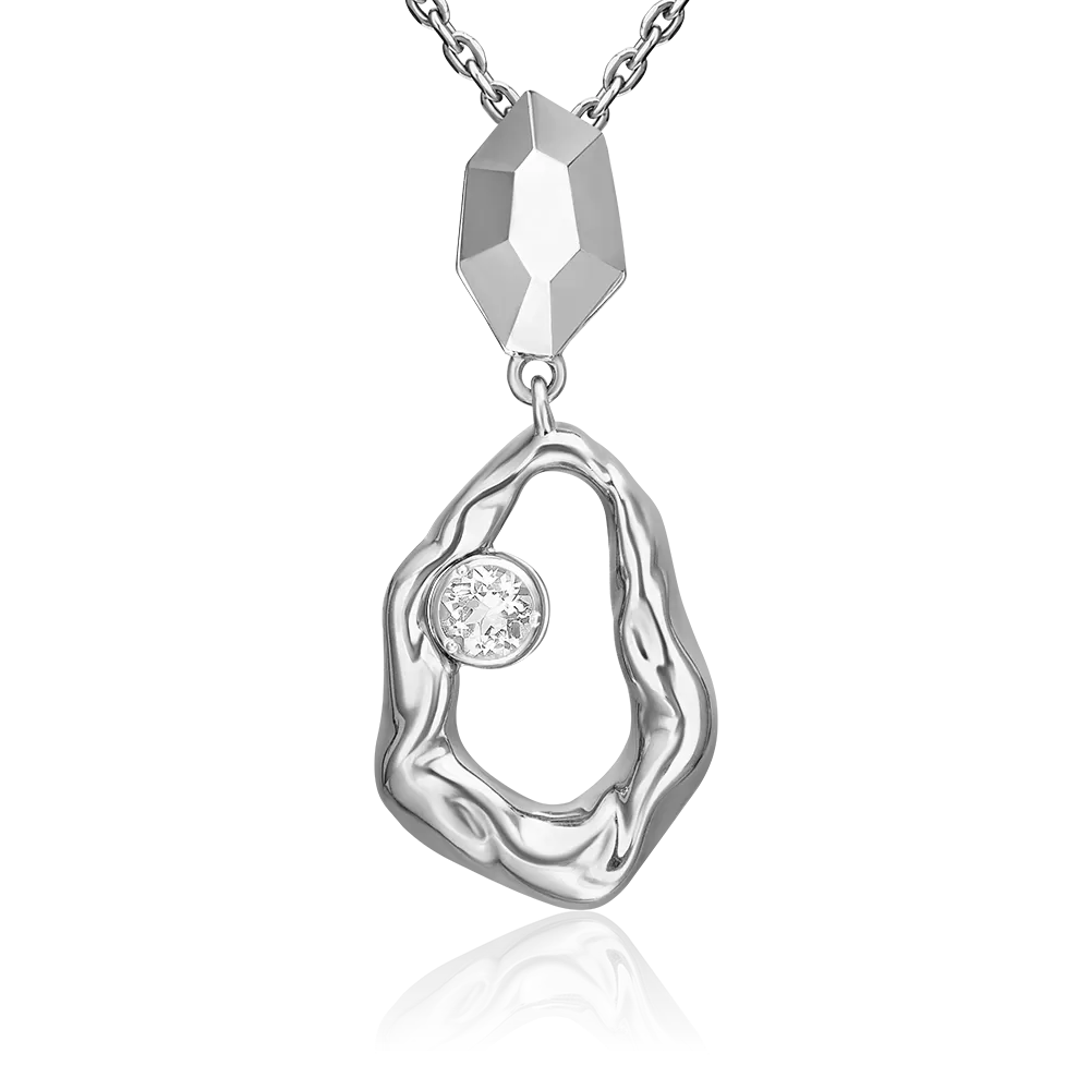 Подвеска из белого золота с натуральным топазом white 03-3381-00-201-1120