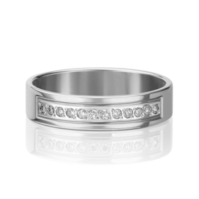 Обручальное кольцо из белого золота с бриллиантами 01-1158-00-101-1120-30