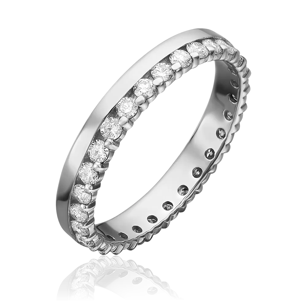 Кольцо из белого золота с бриллиантами 01-1483-00-101-1120-30